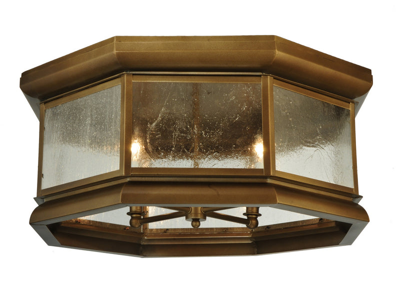 Meyda Tiffany 129760 Four Light Flushmount, Brass
