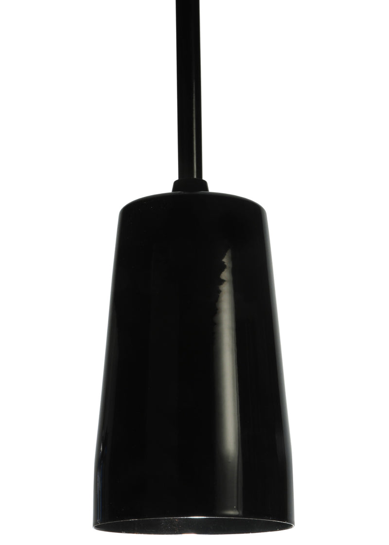 Meyda Tiffany 129890 One Light Mini Pendant, Mirror Black