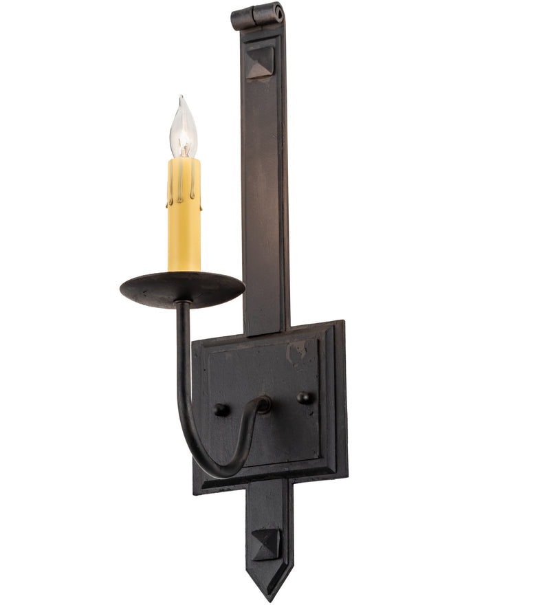Meyda Tiffany 130024 One Light Wall Sconce, Costello Black