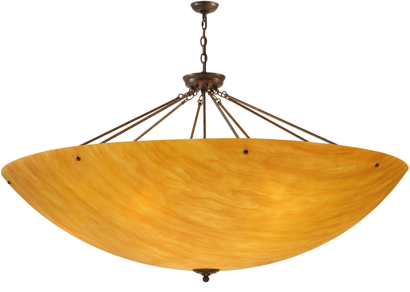 Meyda Tiffany 130053 12 Light Inverted Pendant, Antique Rust