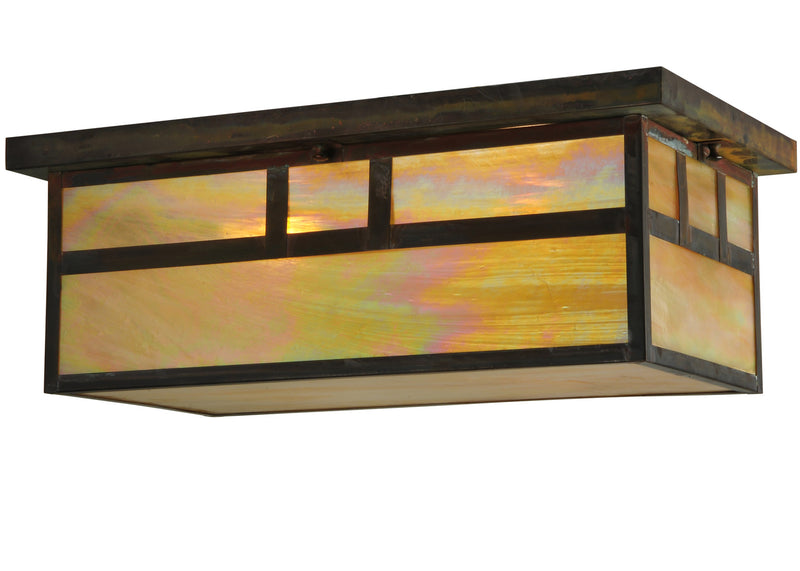 Meyda Tiffany 130112 Two Light Flushmount, Vintage Copper