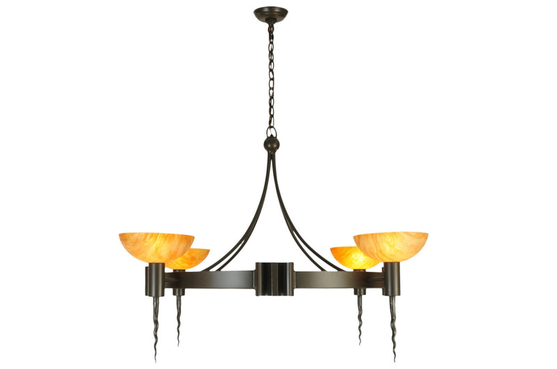Meyda Tiffany 130163 Four Light Chandelier, Timeless Bronze