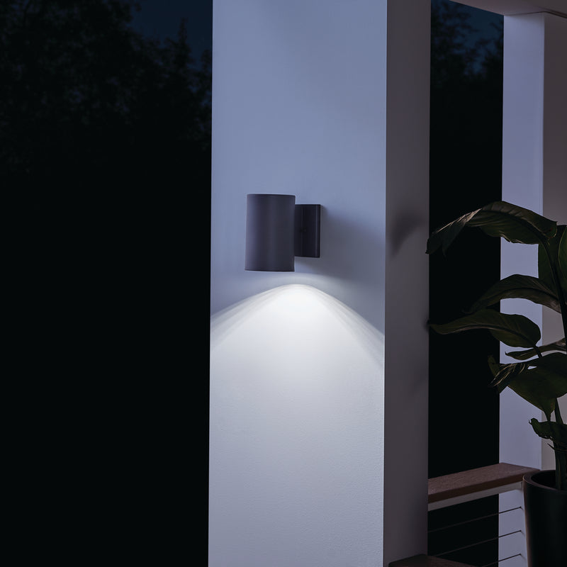 Kichler 11250BKT30 LED Outdoor Wall Mount, Textured Black