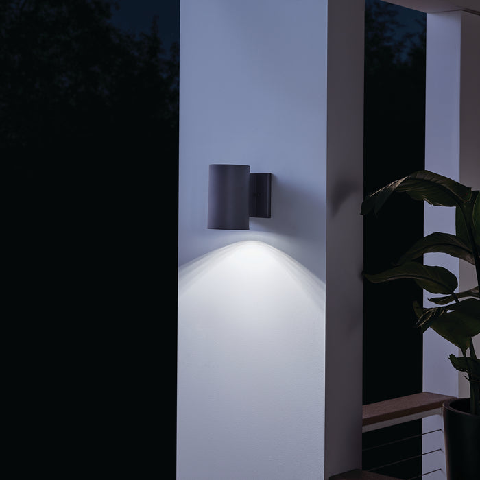 Kichler 11250BKT30 LED Outdoor Wall Mount, Textured Black