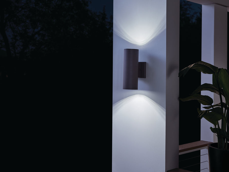 Kichler 11251AZT30 LED Outdoor Wall Mount, Textured Architectural Bronze