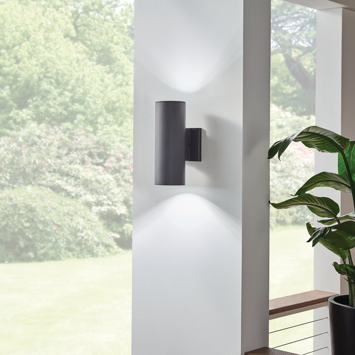 Kichler 11251BKT30 LED Outdoor Wall Mount, Textured Black