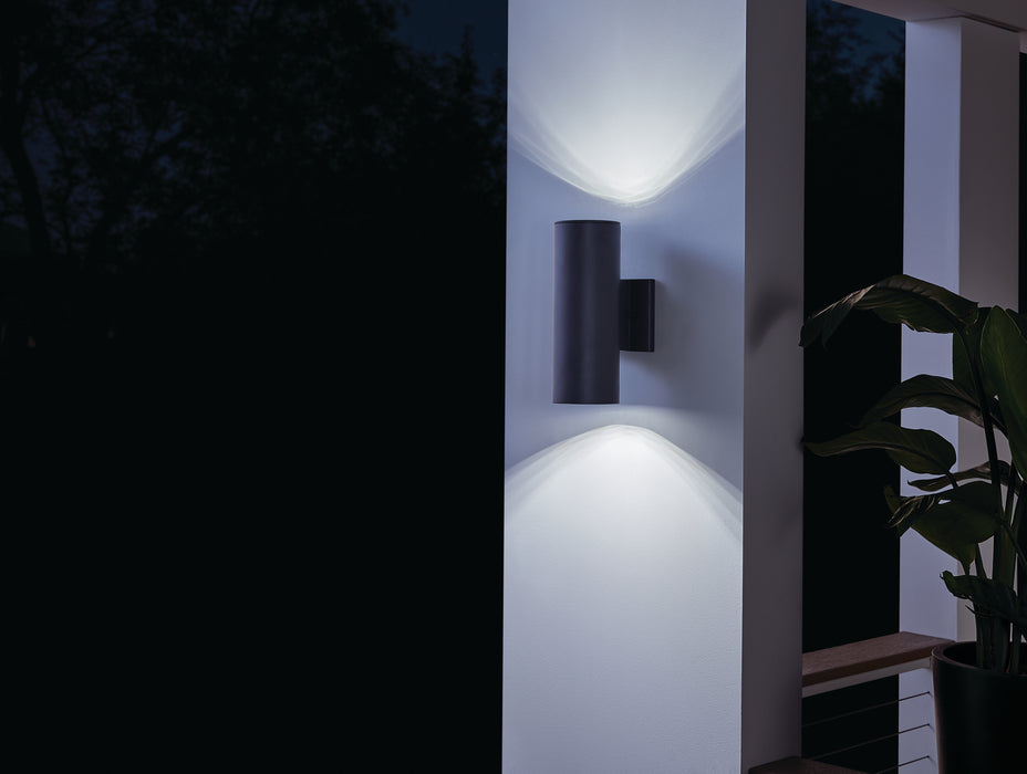 Kichler 11251BKT30 LED Outdoor Wall Mount, Textured Black