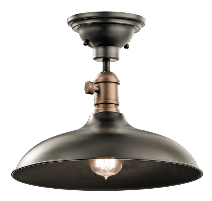 Kichler 42580OZ One Light Pendant/Semi Flush, Olde Bronze