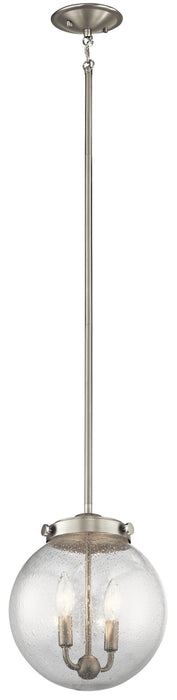 Kichler 42588NI Two Light Pendant, Brushed Nickel