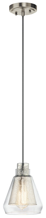 Kichler 43624NI One Light Mini Pendant, Brushed Nickel