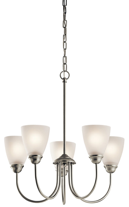 Kichler 43638NI Five Light Chandelier, Brushed Nickel
