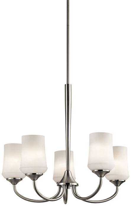 Kichler 43665NI Five Light Chandelier, Brushed Nickel