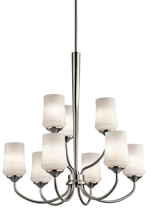 Kichler 43666NI Nine Light Chandelier, Brushed Nickel