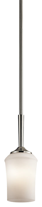 Kichler 43668NI One Light Mini Pendant, Brushed Nickel