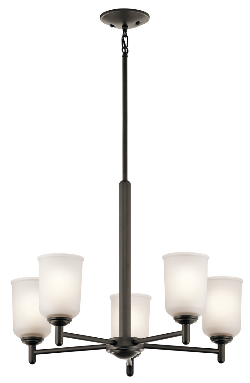 Kichler 43671OZ Five Light Chandelier, Olde Bronze