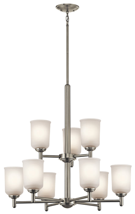 Kichler 43672NI Nine Light Chandelier, Brushed Nickel