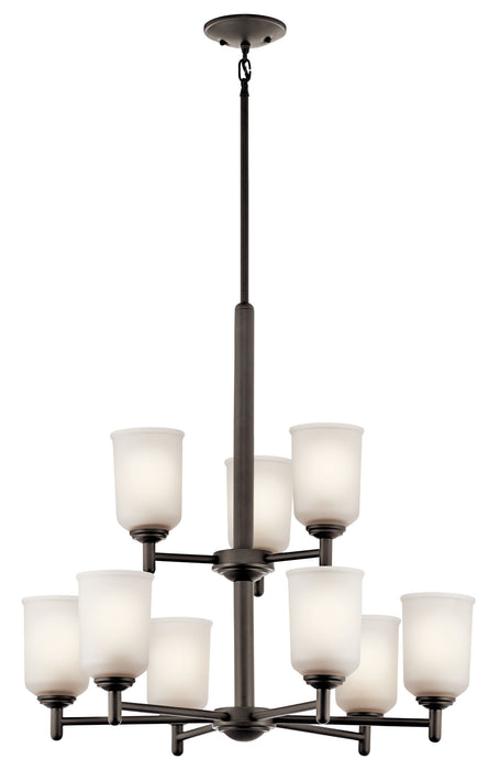 Kichler 43672OZ Nine Light Chandelier, Olde Bronze