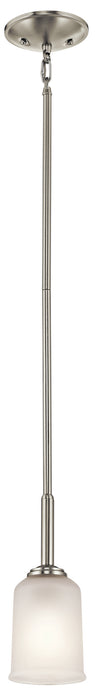 Kichler 43674NI One Light Mini Pendant, Brushed Nickel