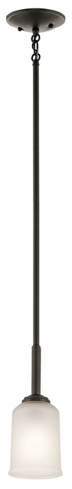 Kichler 43674OZ One Light Mini Pendant, Olde Bronze