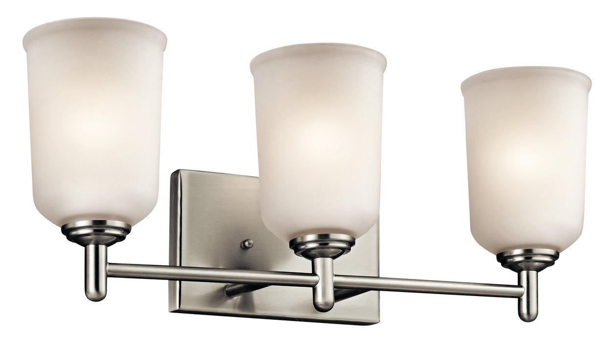 Kichler 45574NI Three Light Bath, Brushed Nickel