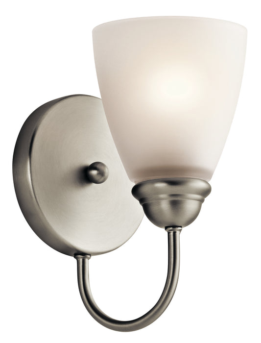 Kichler 45637NI One Light Wall Sconce, Brushed Nickel