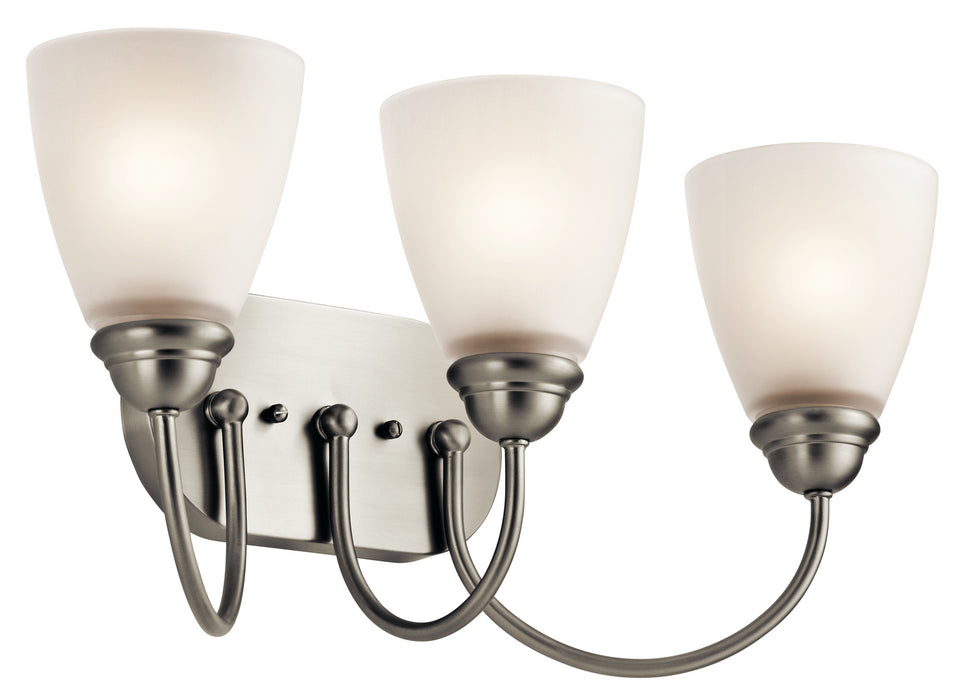 Kichler 45639NI Three Light Bath, Brushed Nickel