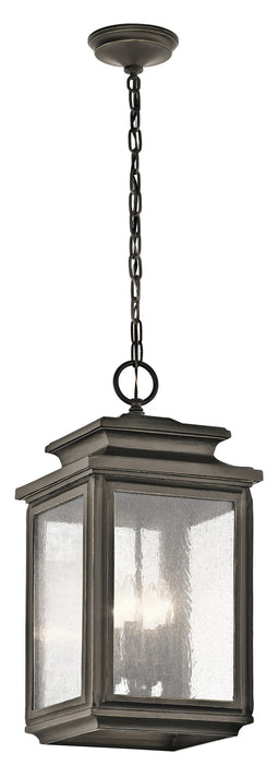 Kichler 49505OZ Four Light Outdoor Pendant, Olde Bronze