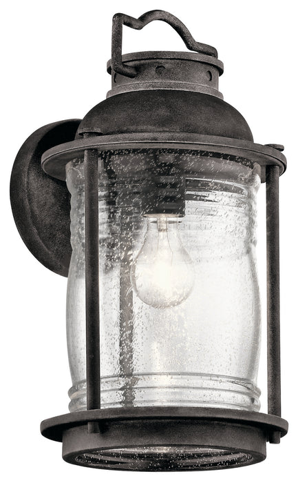 Kichler 49571WZC One Light Outdoor Wall Mount, Weathered Zinc