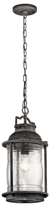 Kichler 49572WZC One Light Outdoor Pendant, Weathered Zinc