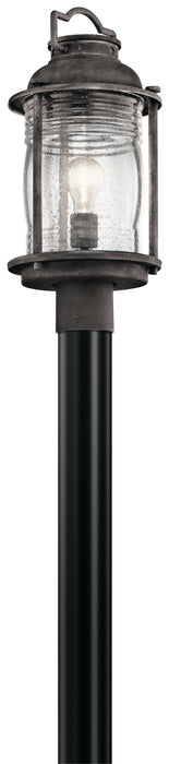 Kichler 49573WZC One Light Outdoor Post Mount, Weathered Zinc