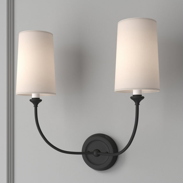 Crystorama 2242-DB Two Light Wall Sconce, Dark Bronze