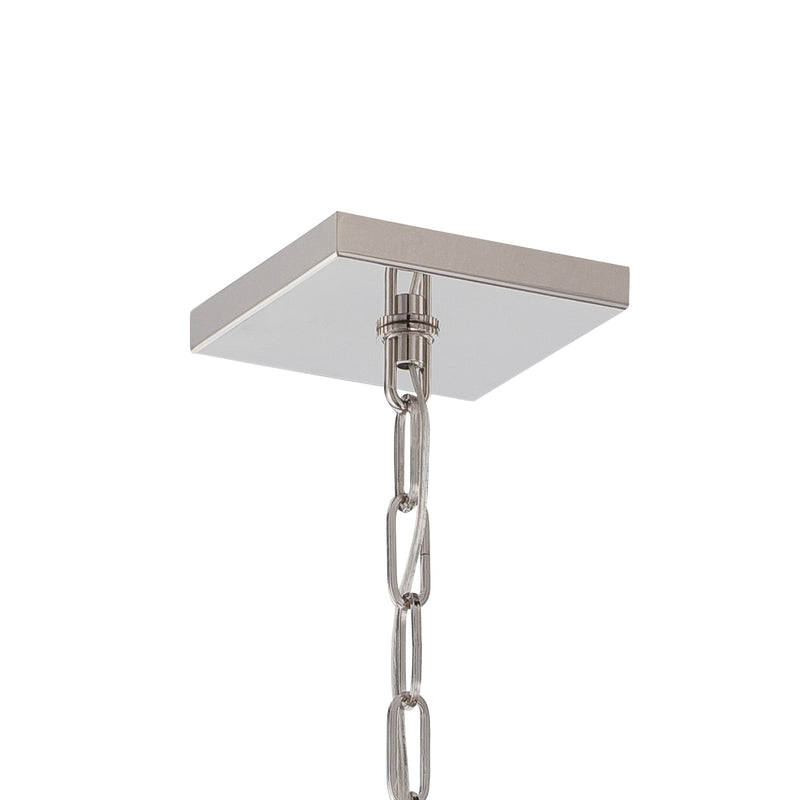 Crystorama 2245-PN Four Light Chandelier, Polished Nickel