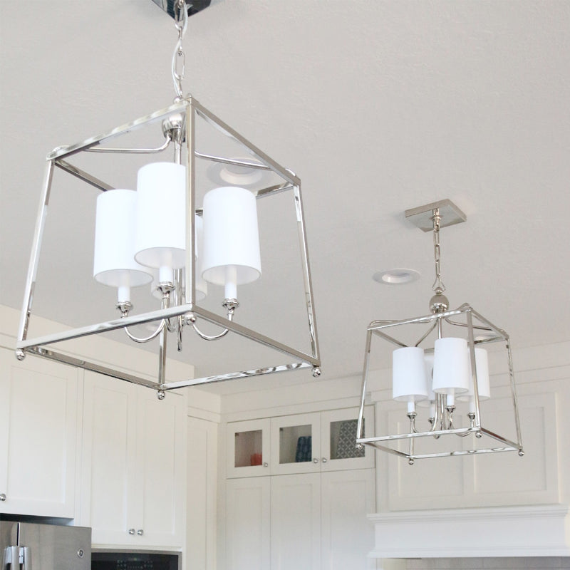 Crystorama 2245-PN Four Light Chandelier, Polished Nickel