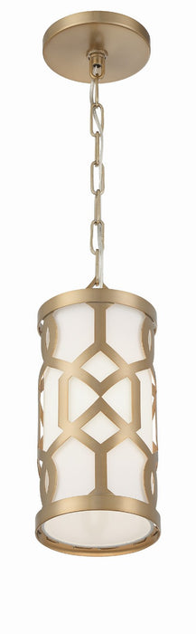 Crystorama 2260-AG One Light Pendant, Aged Brass