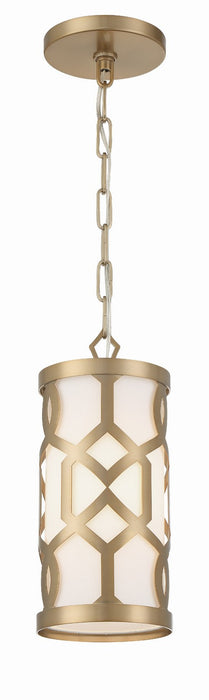 Crystorama 2260-AG One Light Pendant, Aged Brass