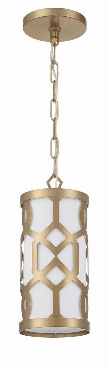Crystorama 2260-AG One Light Pendant, Aged Brass