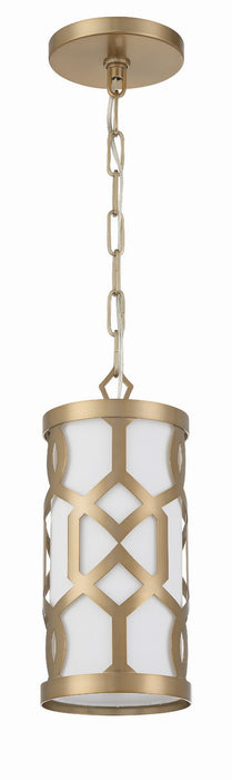 Crystorama 2260-AG One Light Pendant, Aged Brass