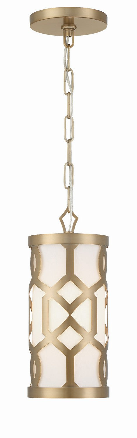Crystorama 2260-AG One Light Pendant, Aged Brass