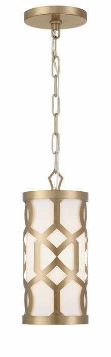 Crystorama 2260-AG One Light Pendant, Aged Brass