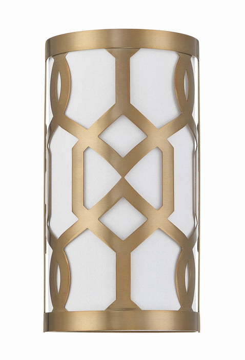 Crystorama 2262-AG One Light Wall Sconce, Aged Brass