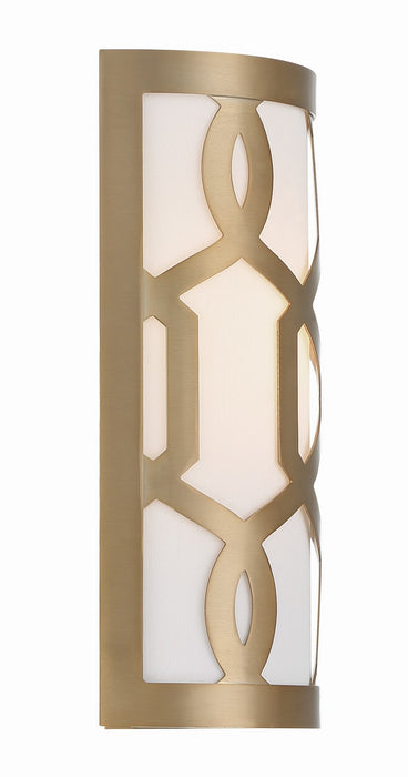 Crystorama 2262-AG One Light Wall Sconce, Aged Brass