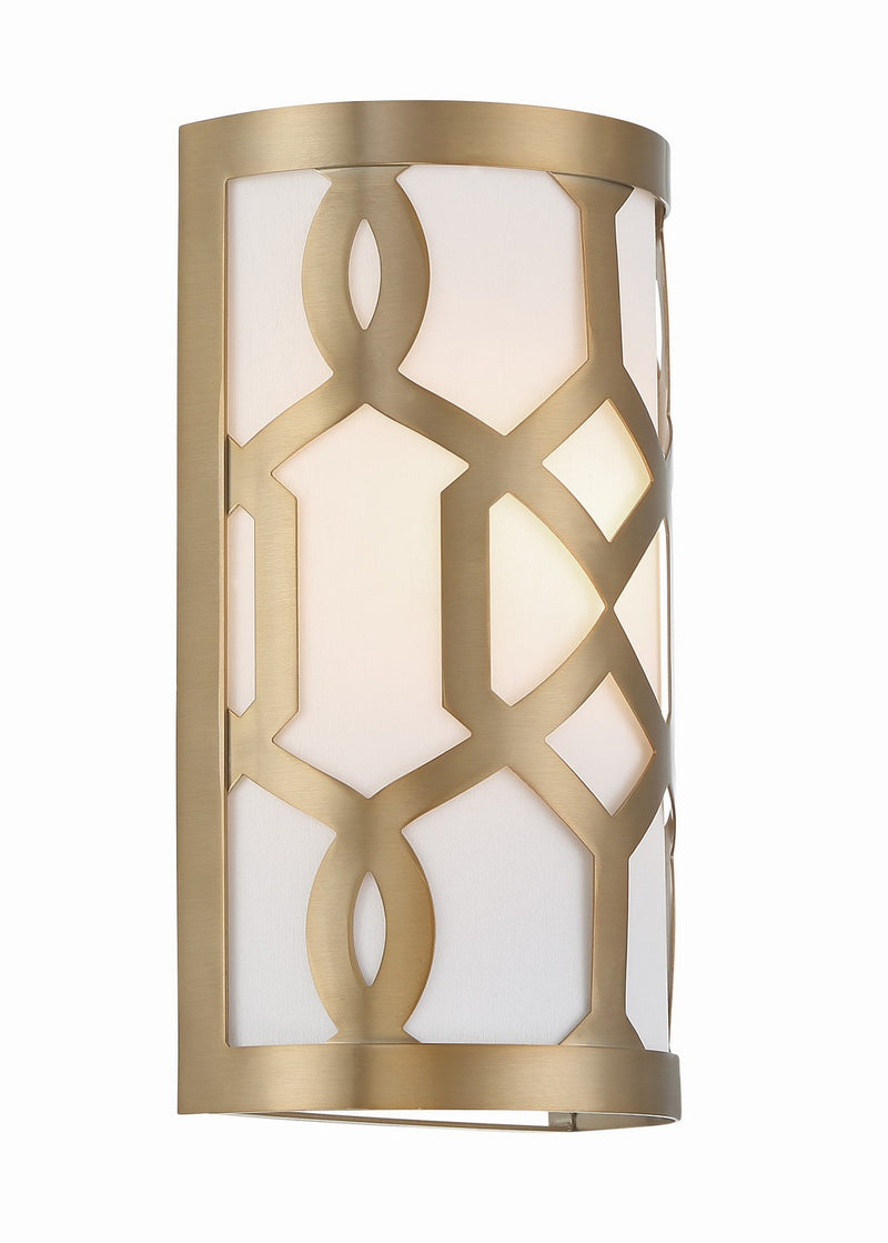 Crystorama 2262-AG One Light Wall Sconce, Aged Brass