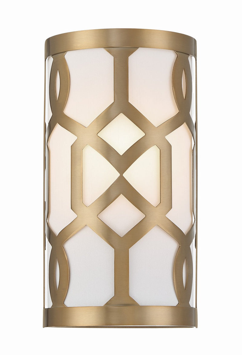 Crystorama 2262-AG One Light Wall Sconce, Aged Brass