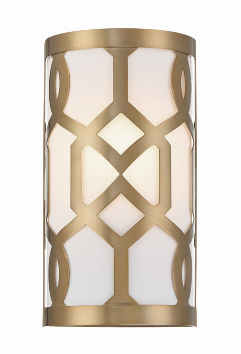Crystorama 2262-AG One Light Wall Sconce, Aged Brass