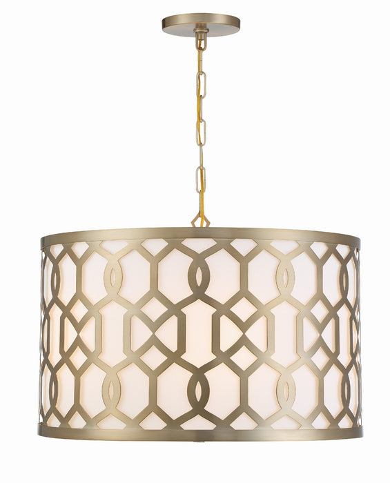 Crystorama 2266-AG Five Light Chandelier, Aged Brass