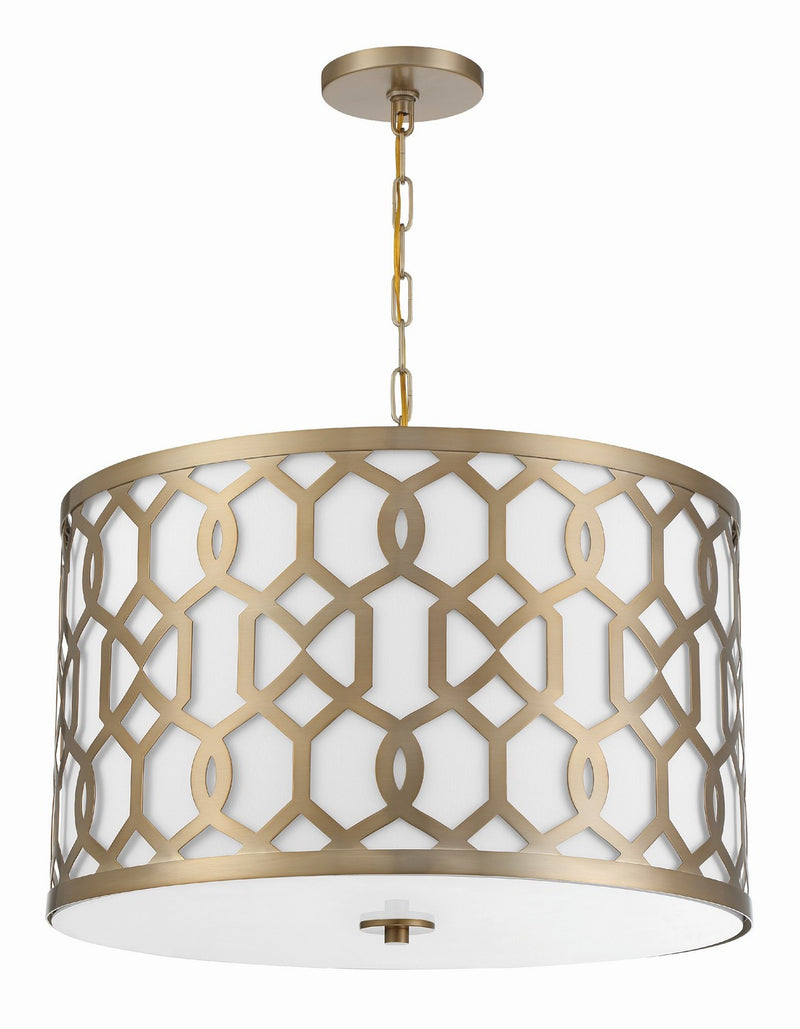 Crystorama 2266-AG Five Light Chandelier, Aged Brass