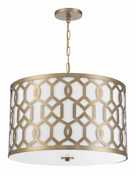 Crystorama 2266-AG Five Light Chandelier, Aged Brass