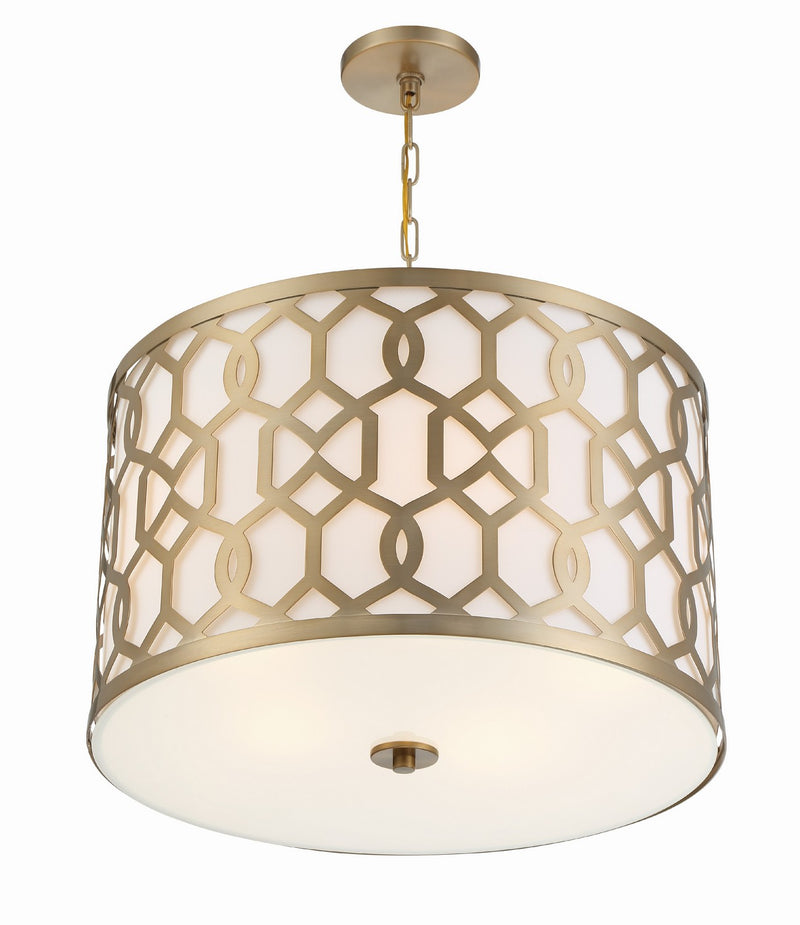Crystorama 2266-AG Five Light Chandelier, Aged Brass
