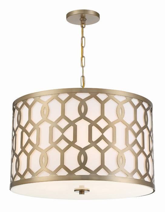 Crystorama 2266-AG Five Light Chandelier, Aged Brass