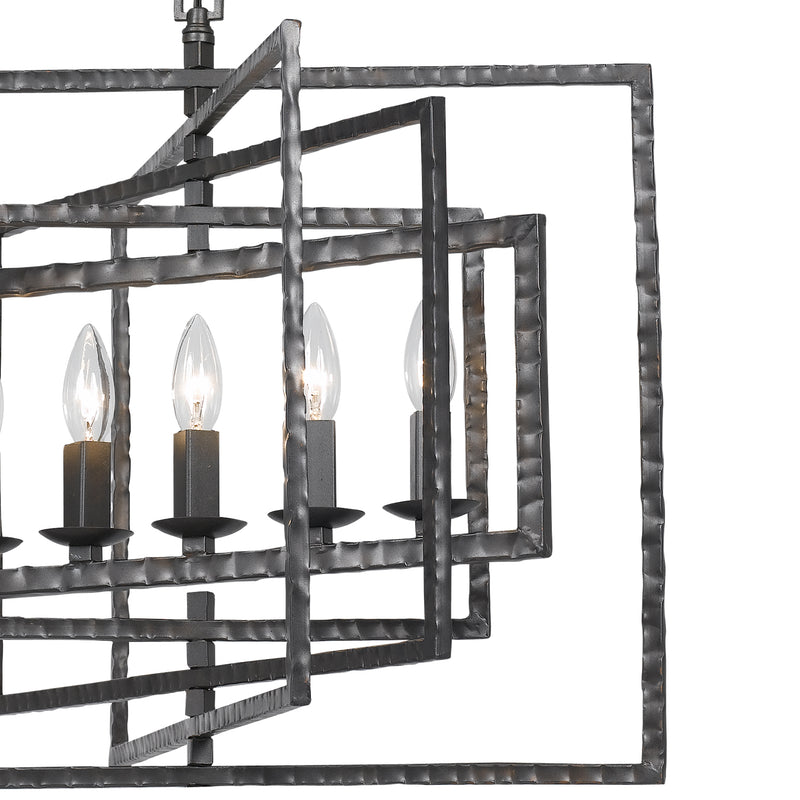 Crystorama 336-RS Five Light Chandelier, Raw Steel